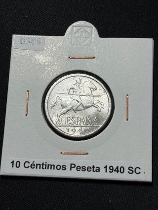 diez 10 centimos 1940 sin circular SC S/C Franco