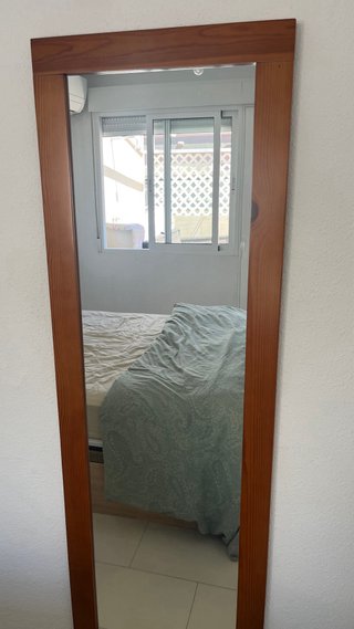 Espejo de pared simulación madera