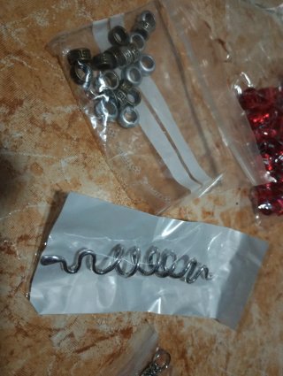 Adornos para rastas/trenzas (rojo, plata)