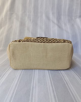 Bolso bandolera rafia trenzada beige - Buen estado