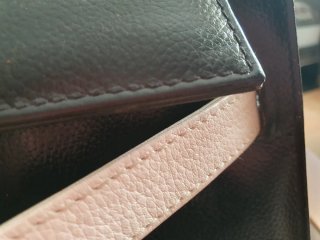 Borsa in pelle tipo Hermes nero/bianco
