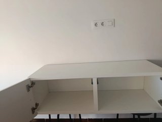 Mueble TV blanco madera