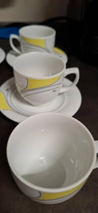 Set 6 tazzine caffè con piattini