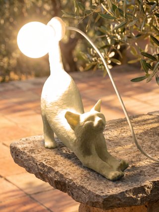 Lampada da comodino gatto design - regalo per amante gatti,