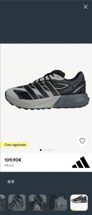 Zapatilla Adidas Lightblaze Hombre Negra/Gris