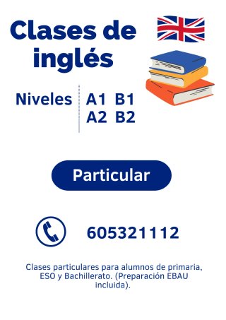 Clases particulares de inglés.