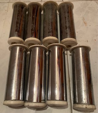 8 Patas Somier Metálicas, alto desde la base 16 cm