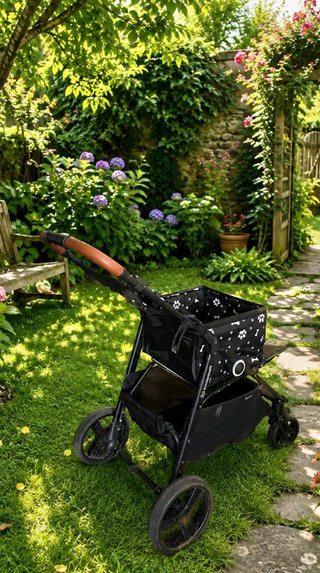 Carrito de bebé plegable adaptado para perro