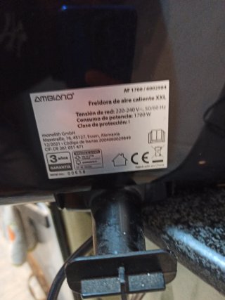 Freidora de aire XXL, utilizada dos veces