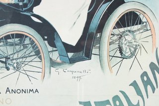 Manifesto Fiat 1899 Carpanetto Ristampa 1995 70x50
