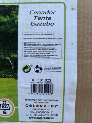 Carpa Cenador Gazebo Beige.