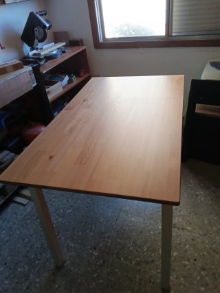 Mesa de cocina plegable madera y metal