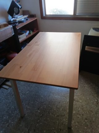 Mesa de cocina plegable madera y metal