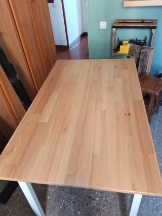 Mesa de cocina plegable madera y metal