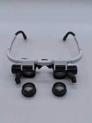 Gafas lupa con luz LED y lentes intercambiables