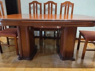 Mesa y 4 Sillas Comedor Madera