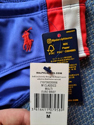Bañador Ralph Lauren Azul y Rojo