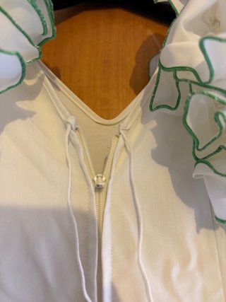 Vestido Flamenca Niña Volantes Verde Blanco