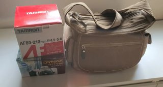 Conjunto Cámara, 3 Lentes y bolsa de transporte.
