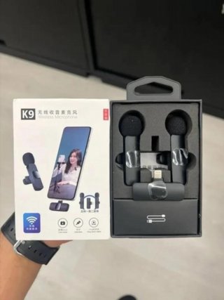 Micrófono Lavalier K9 Inalámbrico 1 Micro + Recep