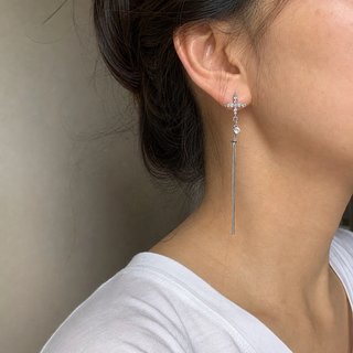 Pendientes largos estrella Y2K Grunge