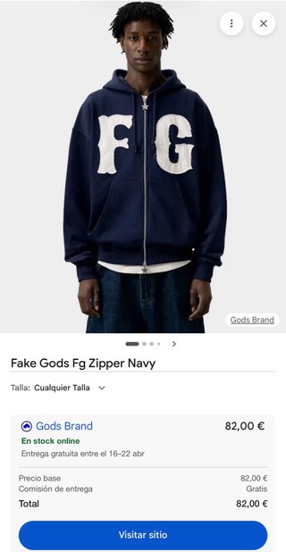 Sudadera Fake Gods Azul con Logo