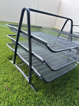 2 conjuntos de 3 Bandejas Organizadoras Metálicas