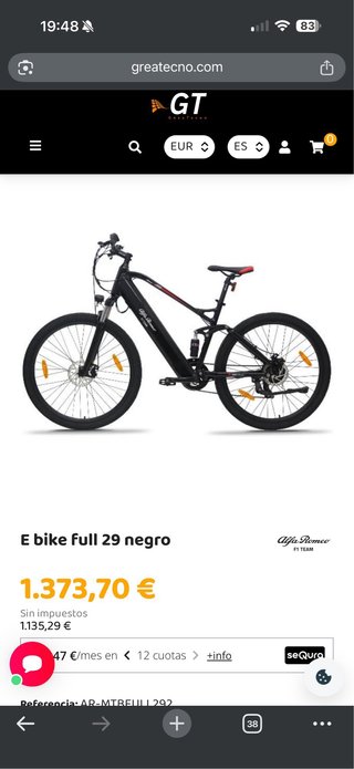 Bici Eléctrica Alfa Romeo