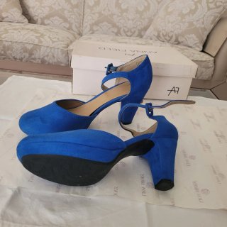 Sandali estivi blu camoscio sintetico Anna Field