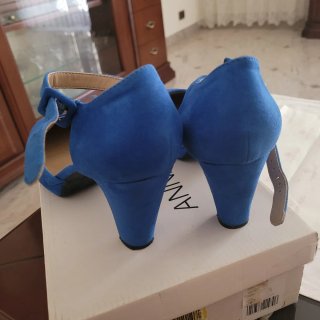 Sandali estivi blu camoscio sintetico Anna Field