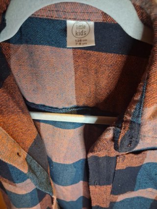 Chaqueta cuadros niño 7-8 años