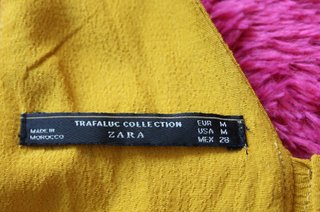 Top Peplum Zara Amarillo