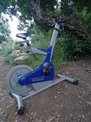Bicicleta de Spinning Salter M-844 Azul y Gris