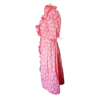 Vestido Vintage Años 60 Floral Rosa Talla M