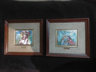 2 Reproducciones Esmalte de Renoir.