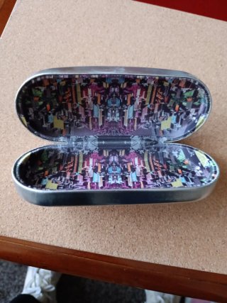 Funda de gafas Custo Barcelona plateada