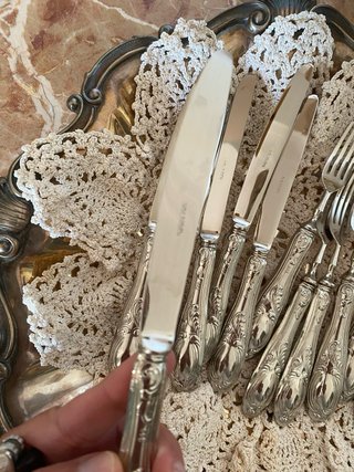 Posate dessert argento 800