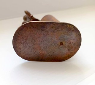 Figura Bronze e Bambu de mulher africana