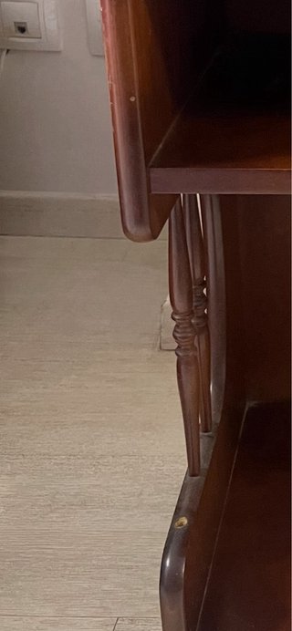 Mesita auxiliar madera maciza con cajón