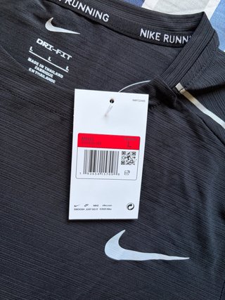 Camiseta Nike Running Dry-Fit Negra Talla L