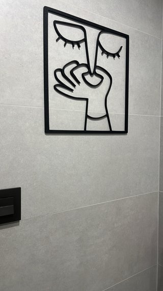 Decorazione murale faccia astratta