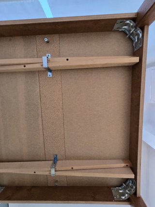 Mesa extensible cuadrada de madera