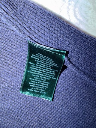 Jersey Ralph Lauren cuello alto azul Talla XS