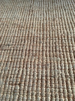 Alfombra de yute natural beige y marrón