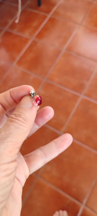 Conjunto artesanal de plata y vidrio