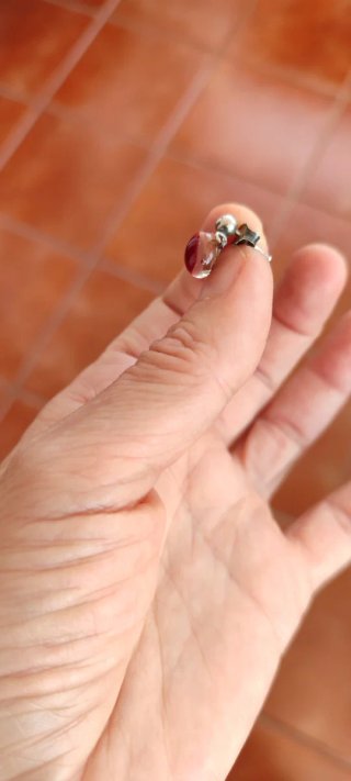 Conjunto artesanal de plata y vidrio