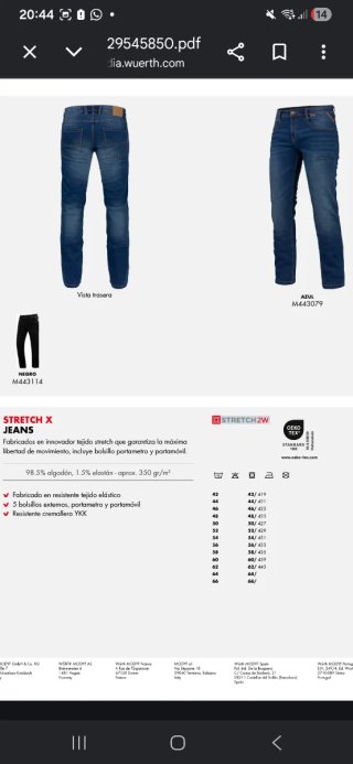 Pantalón de trabajo Würth Modyf azul