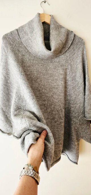Jersey capa Mango T. M/L gris
