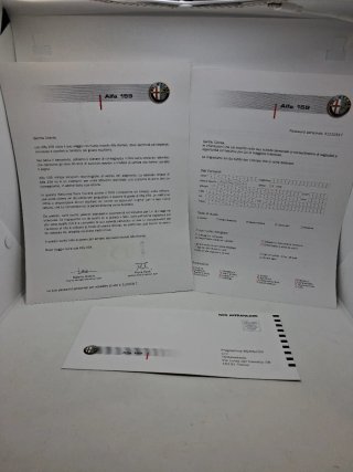 Set benvenuto a bordo AlfaRomeo 159 dotazione 2005