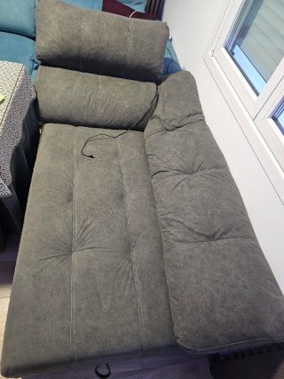Sofá chaiselongue 2 partes con 2 puf